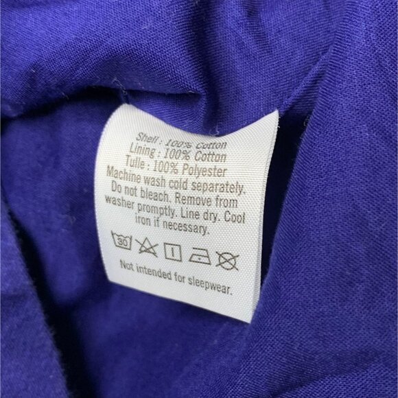 JANIE AND JACK Moonlight Garden Dress Girls 5 5T Navy Blue Cotton Floral Lined - Picture 12 of 12